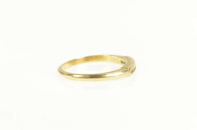 14K Yellow Gold Classic Diamond Vintage Wedding Band Ring