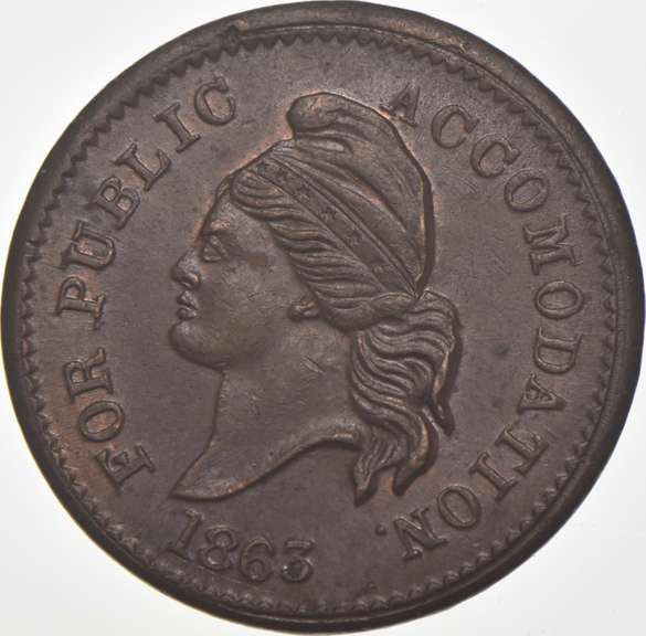 1863 US Copper Civil War Token