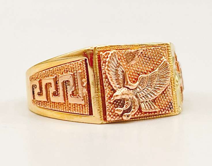 14kt Solid Yellow & Rose Gold Men's Ring
