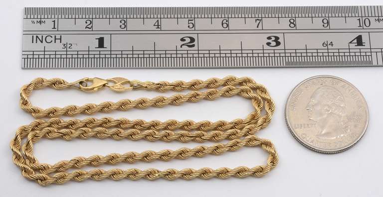 Useful 3.1 mm 14k Rope Necklace