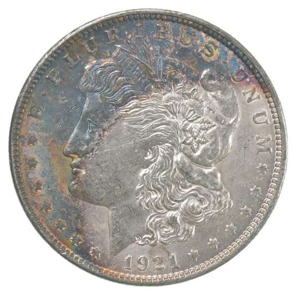 1921 Morgan Silver Dollar - Great Color/Tone
