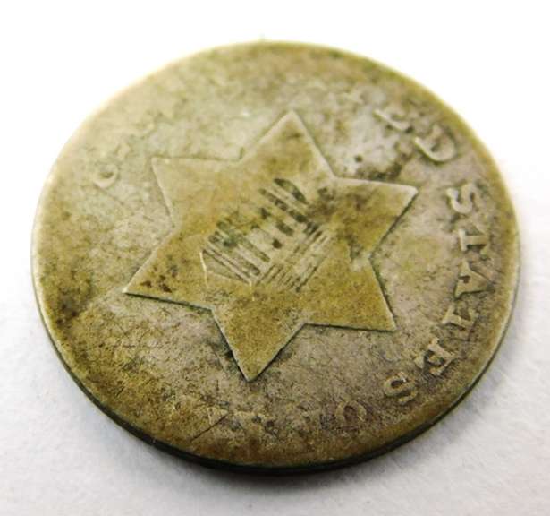 1853 U.S. 3 Cent Coin with 13 Stars