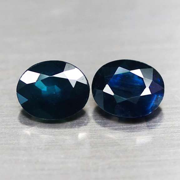 Unheated! 1.13ct top blue Sapphire pair