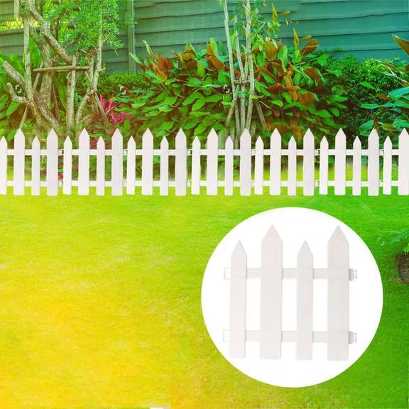 24PCS Outdoor PVC Plastic White Fence Pet Fence