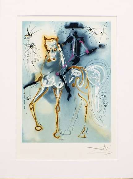 Salvador Dali lithograph on paper signed in the plate