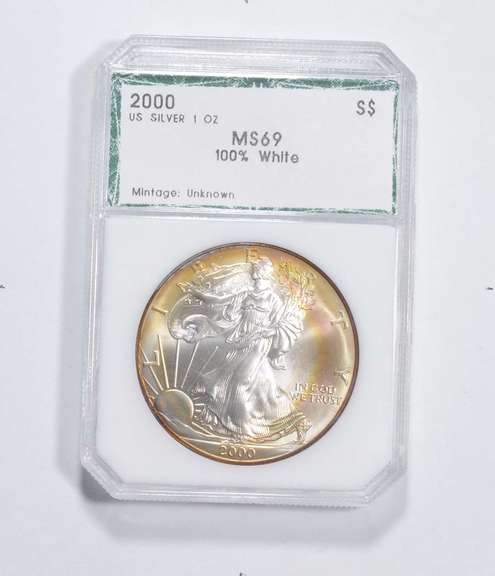 2000 American Silver Eagle - 100% White