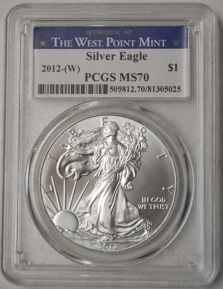 2012-(W) American Silver Eagle PCGS MS70