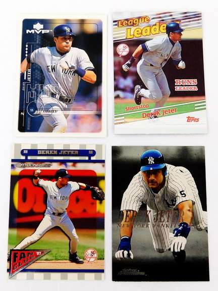 4 Derek Jeter Baseball Cards