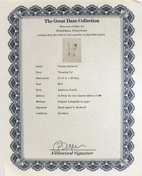 Extremely rare and collectable hand signed Norman Rockwell
