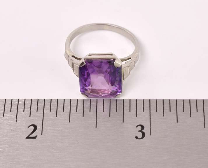 Sensational Purple Sapphire Ring in 14K White Gold