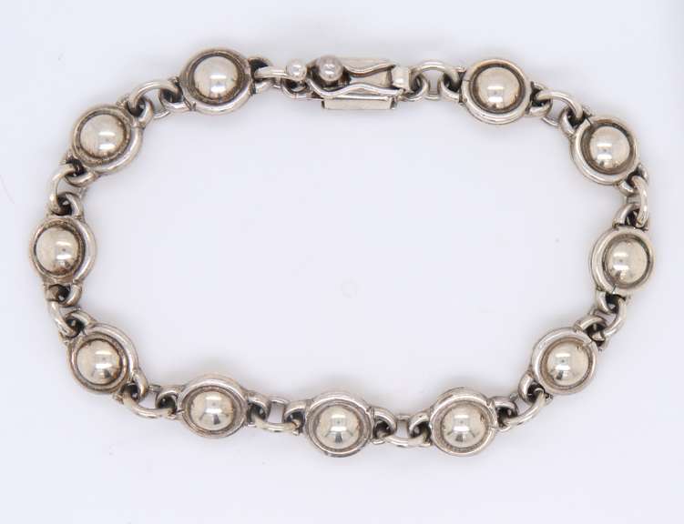 Vintage 925 Sterling Silver Fancy Link Bracelet