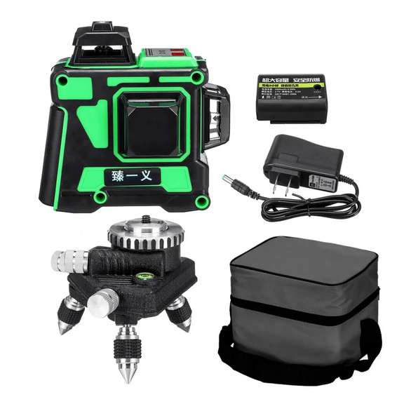12 Lines 360 Degree 3D Green Laser Level Self