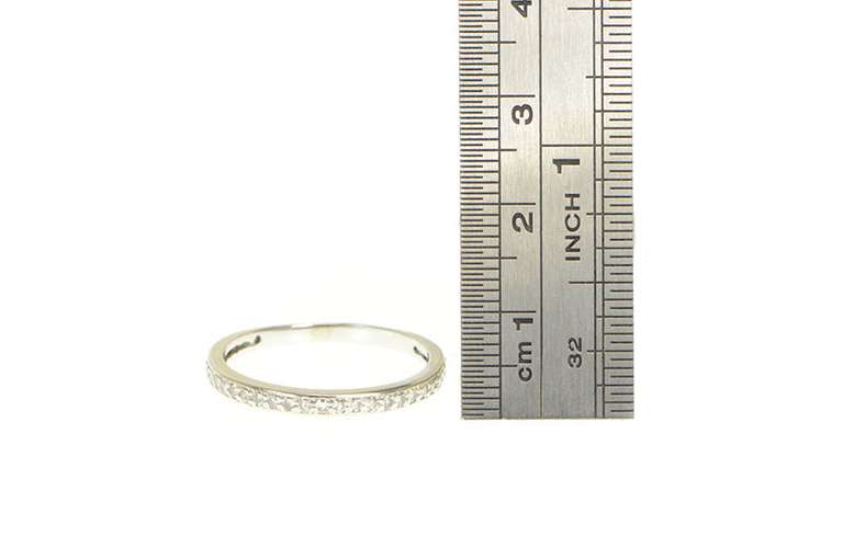 14K White Gold Diamond Classic 2.4mm Wedding Band Ring