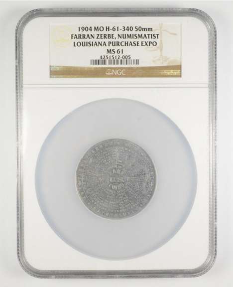 MS61 1904 MO Louisiana Purchase Exposition - H-61-340 50 mm - Graded NGC