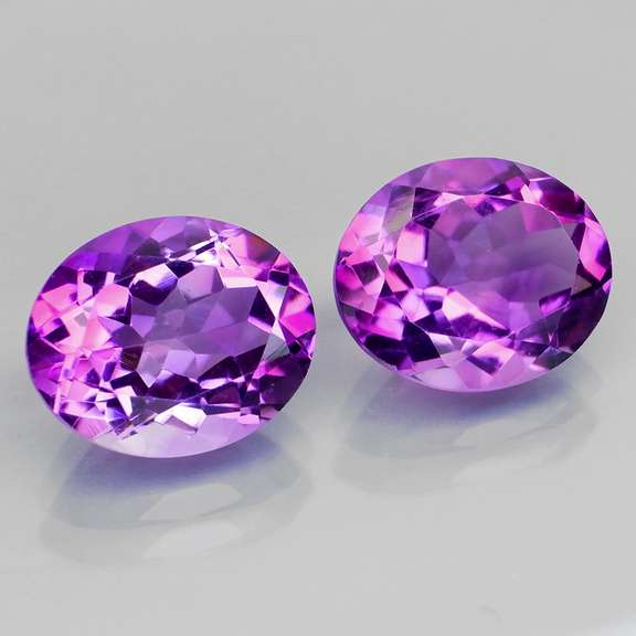 Glittering 6.40ct violet Amethyst pair