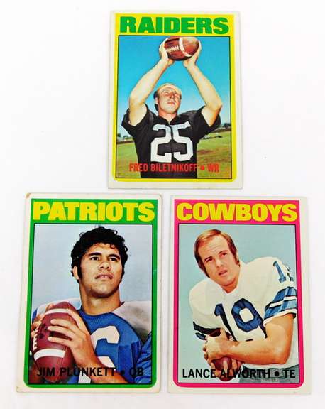 3 Topps 1972 Football Greats