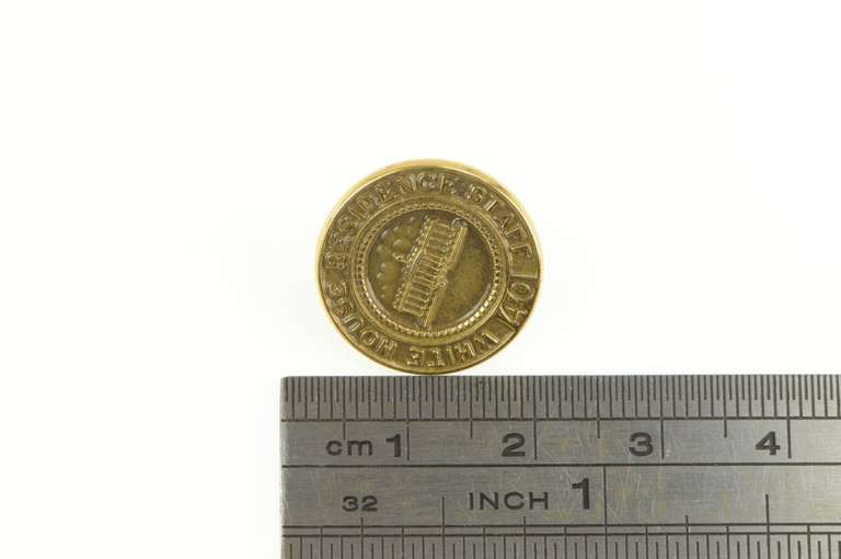 10K Yellow Gold White House Staff 40 Years Anniv. Lapel Pin/Brooch