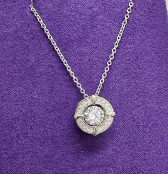 Platinum over 925 non tarnish Sterling silver daily wear Pendant