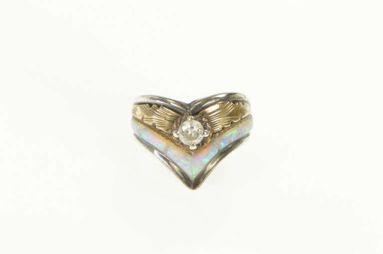 Sterling Silver Ray Gold Filled Navajo Native American Ring