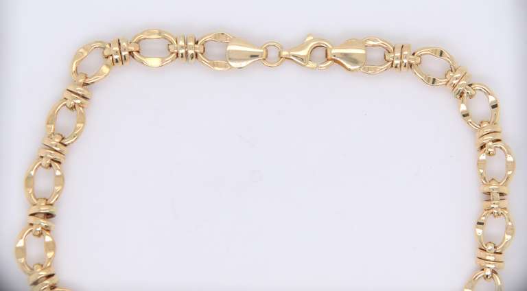 Gorgeous Yellow Gold Fancy Link Bracelet