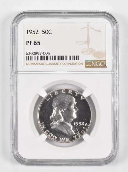 PF65 1952 Franklin Half Dollar - Graded NGC