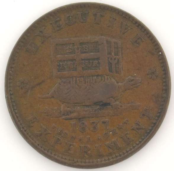 1837 Jackass Turtle Hard Times Token HT-33 R-1