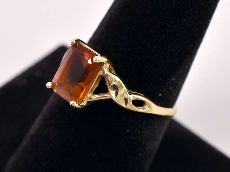 Gorgeous Golden Citrine  Ring in Yellow Gold