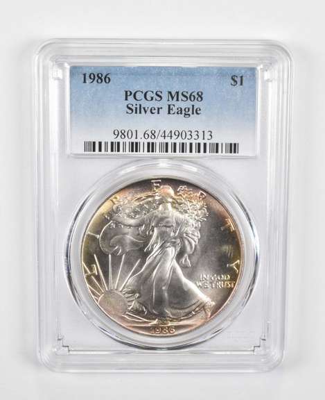 MS68 1986 American Silver Eagle - Graded PCGS