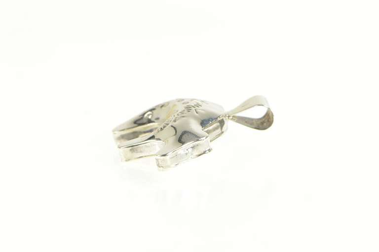 Sterling Silver Chris Beyuka Zuni Fetish Bear Native American Pendant