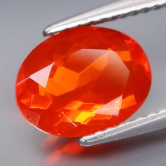 Rich blood orange 1.35ct Mexican Fire Opal