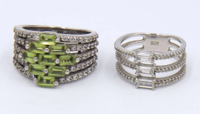 Group Lot of Vintage 925 Sterling Silver Rings