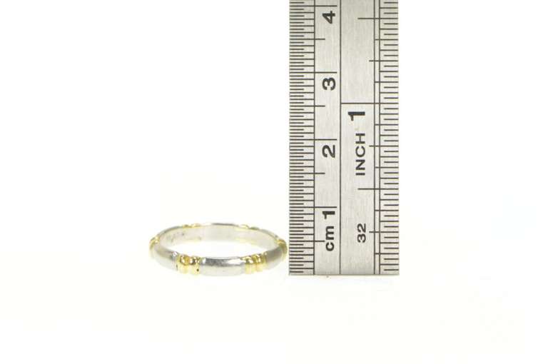 Platinum Two Tone Banded Designer 3.0mm Band Ring
