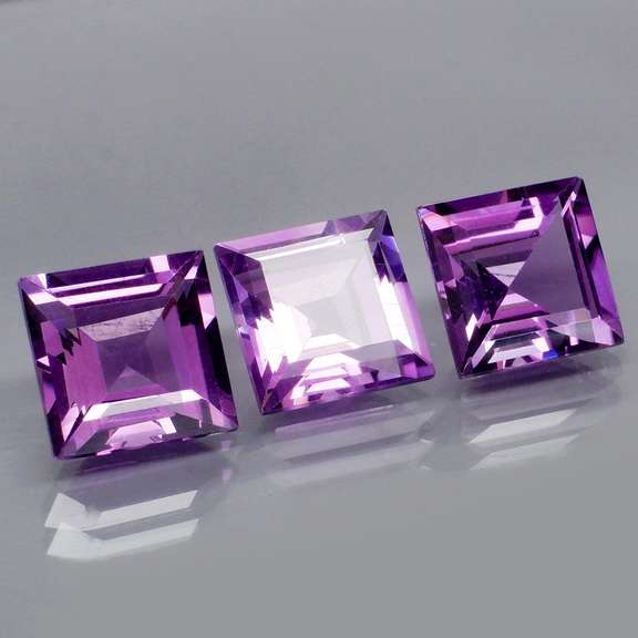 Amazing 10.16ct matched bright purple Amethyst set