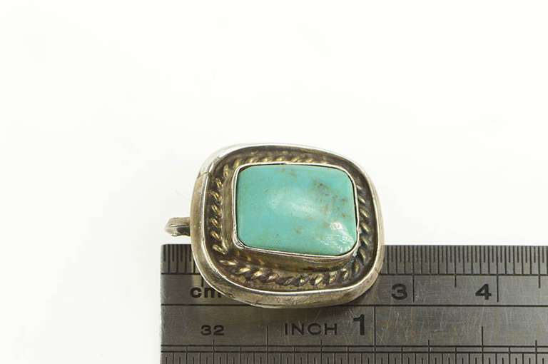 Sterling Silver Native American Artisan Turquoise Pendant