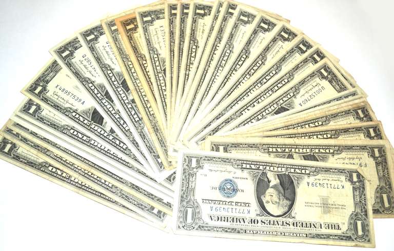 30 Various Series 1957 $1 Silver Silver Certificates