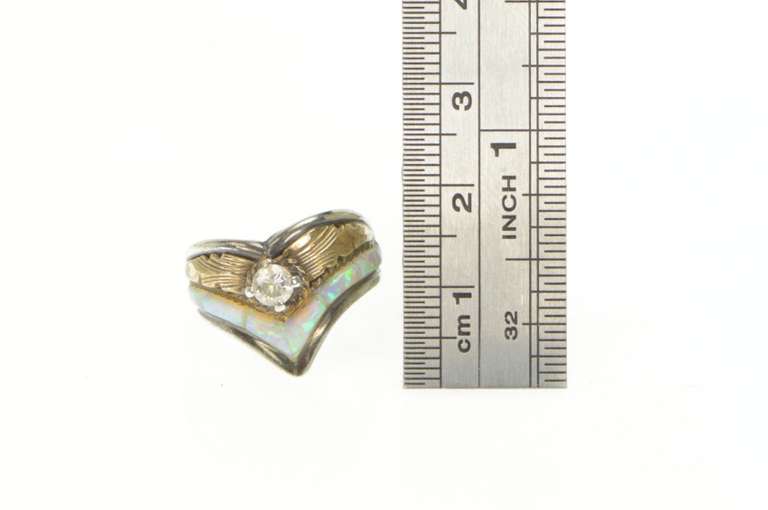 Sterling Silver Ray Gold Filled Navajo Native American Ring