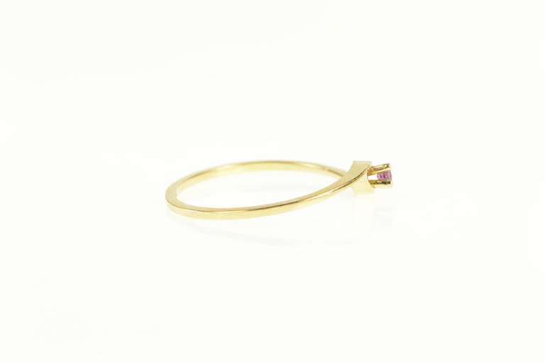 18K Yellow Gold Garnet Evil Eye Nazar Protection Symbol Ring