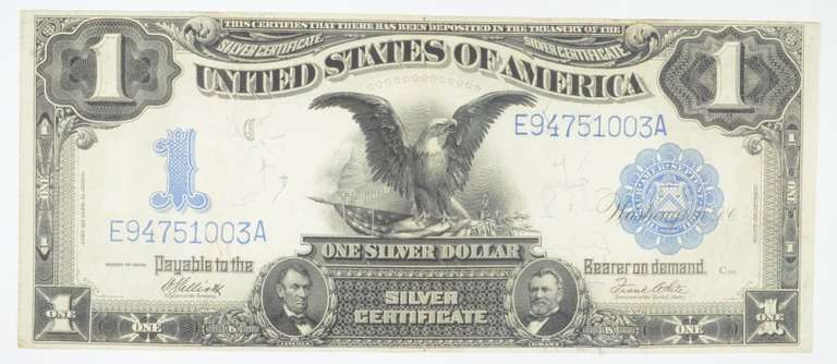 1899 $1 Black Eagle Silver Certificate - United States Large Note