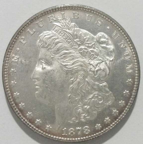 Exceptional BU 1878P 7TF Reverse Of 78 Morgan Silver Dollar!