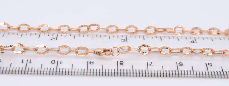 Simple Rose Gold Rolo Chain Necklace