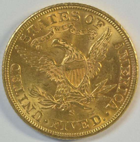 Fully struck Choice BU 1901 $5 Liberty Gold Piece. Nice