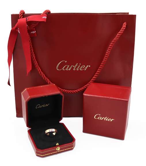 Cartier Vendome Louis Wedding Band Ring in 18K W/Box and Bag