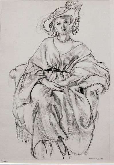 Rare H. Matisse original offset lithograph, 1920