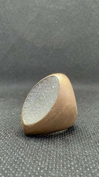 14K ROSE GOLD MATTE DOME COCKTAIL RING WITH 1.13 CT IN DIAMONDS