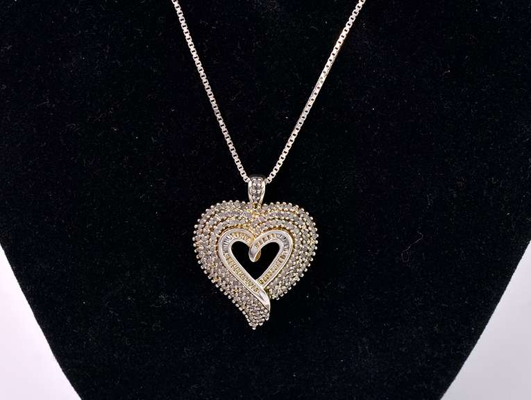 Sterling Necklace With Heart-shaped Pendant