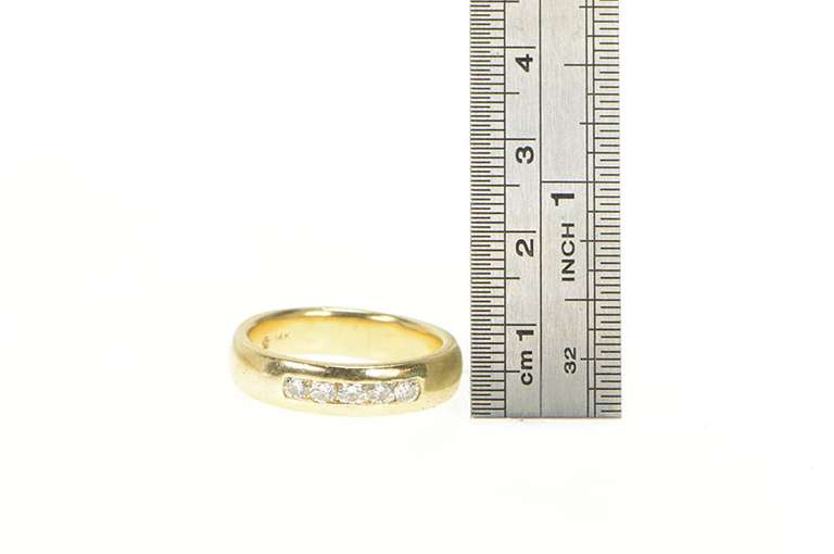 14K Yellow Gold 0.70 Ctw Men's Classic Diamond Wedding Band Ring