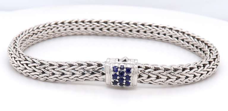 John Hardy Blue Sapphire Classic Chain Bracelet