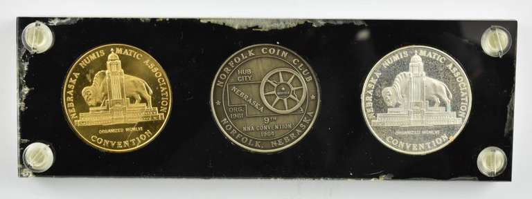 1964 9th Annual Nebraska Numismatic Association Norfolk 3 Coin Set