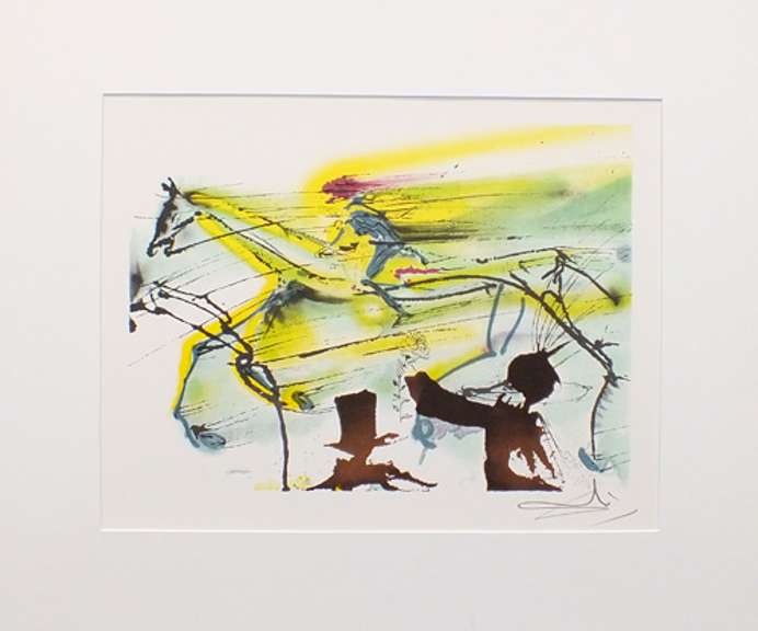 Salvador Dali lithograph on paper signed in the plate