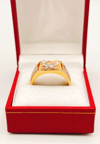 14kt Solid Yellow & Rose Gold Men's Ring